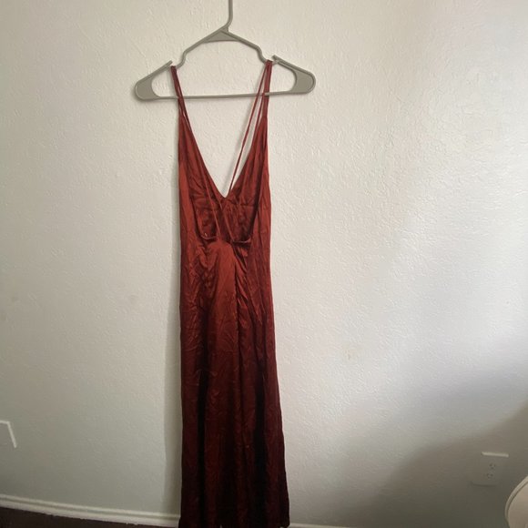 Copper Sleeping with Jacques "Freudian Slip" dress - Picture 2 of 3